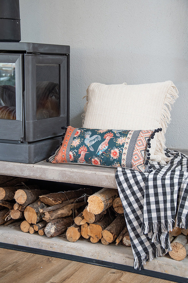 Manta decorativa EKO en tela tejida Escocesa